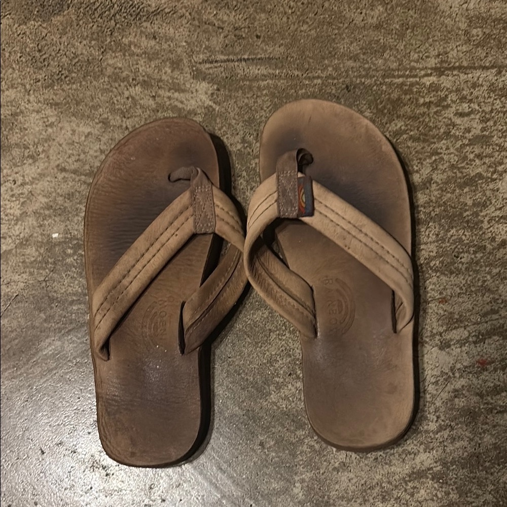 Kids Brown rainbow Flip Flops